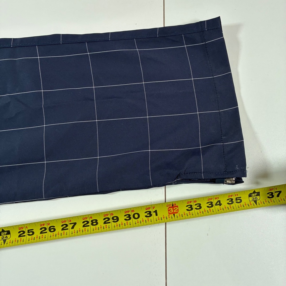 Bonobos Maide Golf Pants 36x36 Navy Blue Windowpane Plaid Performance - Picture 8 of 9